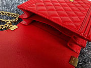  CC original grained calfskin boy handbag AS0130 red - 6
