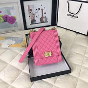 CC original grained calfskin boy handbag AS0130 pink - 1