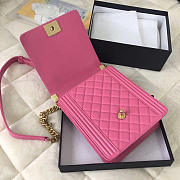 CC original grained calfskin boy handbag AS0130 pink - 2