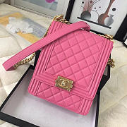 CC original grained calfskin boy handbag AS0130 pink - 3