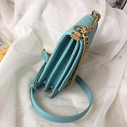 CC original grained calfskin boy handbag AS0130 light blue - 2