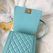 CC original grained calfskin boy handbag AS0130 light blue - 3
