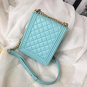 CC original grained calfskin boy handbag AS0130 light blue - 6