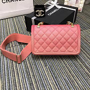 CC original grained calfskin small flap bag AS0061 Coral - 3