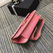 CC original grained calfskin small flap bag AS0061 Coral - 6