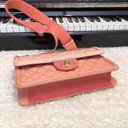 CC original grained calfskin flap bag AS0062 Coral - 3