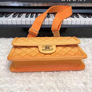CC original grained calfskin flap bag AS0062 orange - 4
