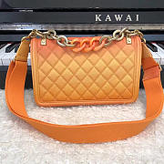 CC original grained calfskin flap bag AS0062 orange - 6