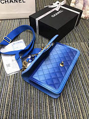 CC original grained calfskin small flap bag AS0061 blue - 2