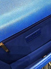 CC original grained calfskin small flap bag AS0061 blue - 4