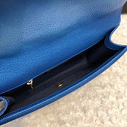 CC original grained calfskin flap bag AS0062 blue - 4