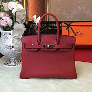 Hermes original togo leather birkin 35 bag H35-1 wine - 1