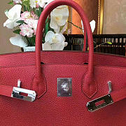 Hermes original togo leather birkin 35 bag H35-1 wine - 4