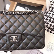 Fancybags CHANEL 1112 Black Size 30cm Lambskin Flap Bag With Silver Hardware - 3