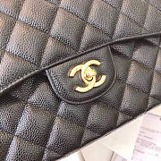 Chanel Caviar Calfskin Double Flap Bag With Gold Hardware 30cm Black - 5