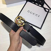 GG top quality leather belt G001 black - 6