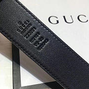 GG top quality leather belt G001 black - 3