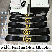 GG top quality leather belt G001 black - 2