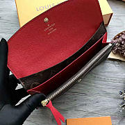 Louis Vuitton monogram canvas emilie wallet M62011 red - 6
