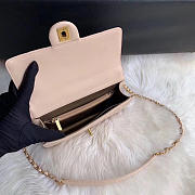 CC original lambskin Imitation pearls flap bag AS0585 nude - 5