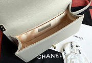 CC original embroidered lambskin boy handbag A67086 light gold - 4