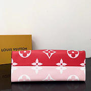 louis vuitton original monogram coated canvas onthego tote bag M44569 red - 3