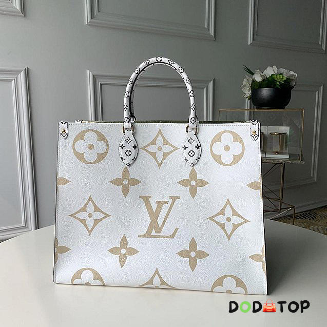 louis vuitton original monogram coated canvas onthego tote bag M44571  - 1