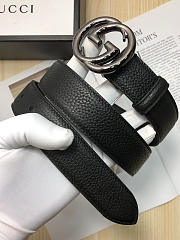 Gucci Belt Cowhide 3.8 Silver - 2