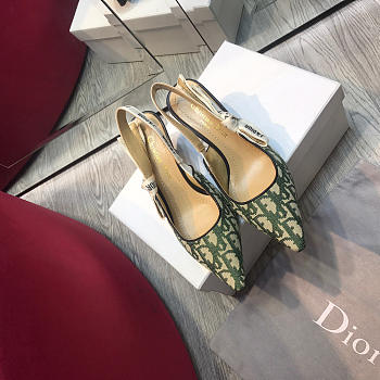 Dior Green mid heel 6.5cm