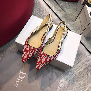 Dior Red Flat shoes 1cm