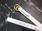 GG original calfskin belt 30mm 409418 white gold - 3