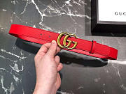 GG original calfskin belt 30mm 409418 red gold - 1