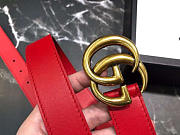 GG original calfskin belt 30mm 409418 red gold - 6