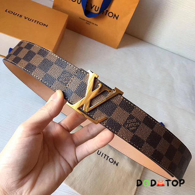 Louis vuitton original damier ebene initials 40mm belt M9609S - 1