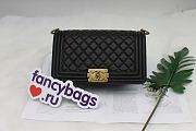 CC original handmade grained calfskin medium boy handbag A67086 black - 1