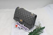 CC original lambskin leather double flap bag A1112 gray - 2