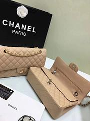 Chanel 1112 Caviar Calfskin Double Flap Bag With Gold/Silver Hardware 25cm Beige - 3