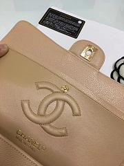 Chanel 1112 Caviar Calfskin Double Flap Bag With Gold/Silver Hardware 25cm Beige - 6