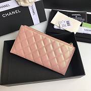 CC grained calfskin classic pouch A81462 light pink - 3