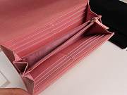 CC grained calfskin classic long flap wallet A80758 pink - 4