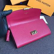 Louis vuitton damier ebene croisette long wallet N60207 burgundy - 4