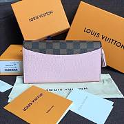 Louis vuitton damier ebene croisette long wallet N60207 pink - 5
