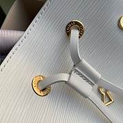 Louis Vuitton Original Epi Leather Love Lock Neonoe Bucket Bag M53237 White - 5
