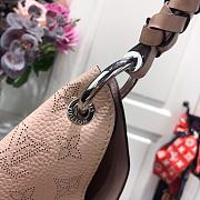 louis vuitton original mahina leather carmel hobo bag M53188 pink - 4