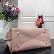 louis vuitton original mahina leather carmel hobo bag M53188 pink - 2