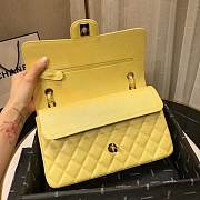 CC original iridescent grained calfskin small flap bag A01113 yellow - 3