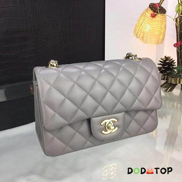 CC original handmade lambskin mini flap bag A69900 grey - 1