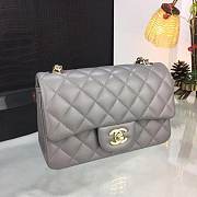 CC original handmade lambskin mini flap bag A69900 grey - 1