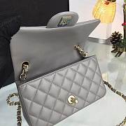 CC original handmade lambskin mini flap bag A69900 grey - 6