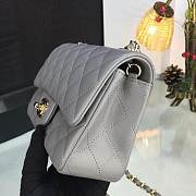 CC original handmade lambskin mini flap bag A69900 grey - 3